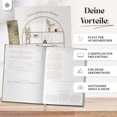 Sachbuchjournal mit Poster - für 40 Bücher